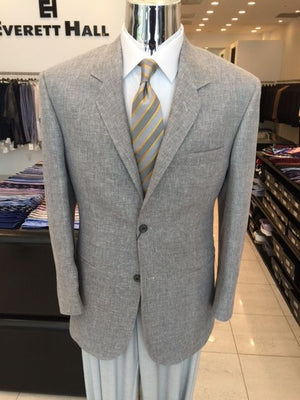 Silver Grey Silk, Wool and Linen Sport Coat