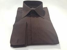 Stripe Yellow Brown Dress Shirt