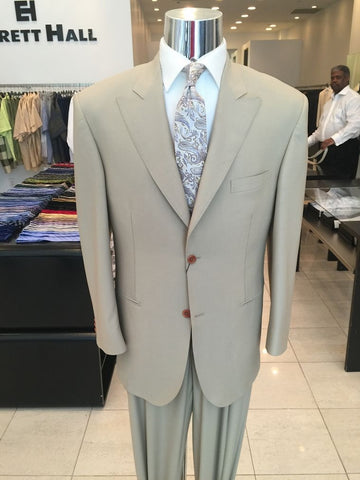 Tan High Twist Wool Suit