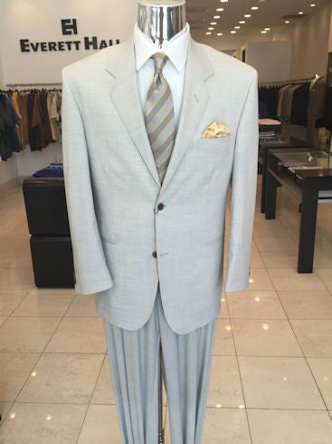 Light Gray Heathered Wool Suit