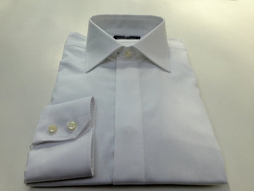 White Dobby Dress Shirt