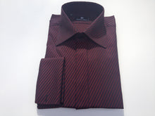 Stripe Black on Red Dress Shirt