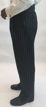 Black and White Pinstripe Linen Pants