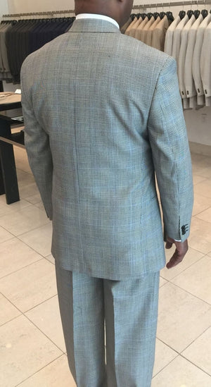 Glen Plaid Peak Lapel Wool Suit